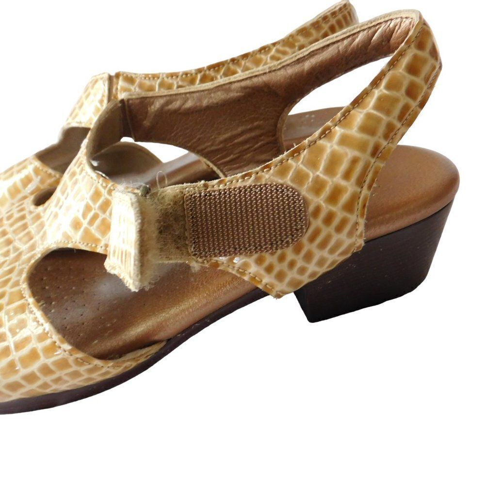 SAS Women's Size 6 M Sandals Tripad Comfort‎ Suntimer Beige Gold Slingback - Picture 6 of 8